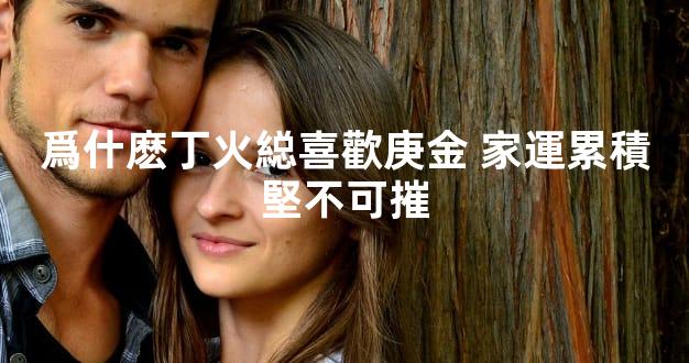 爲什麽丁火縂喜歡庚金 家運累積堅不可摧